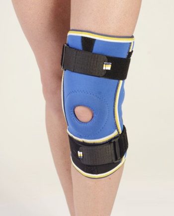 Бандаж коленного сустава неопреновый с двумя шарнирными ребрами жесткости 4022 Алком
