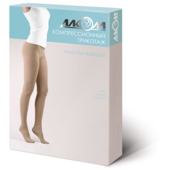 Колготы женские компрессионные, открытый мысок, I класс компрессии 7081 Алком